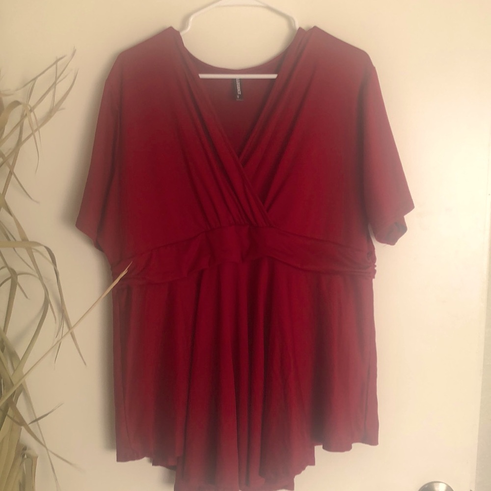 Red Tunic blouse